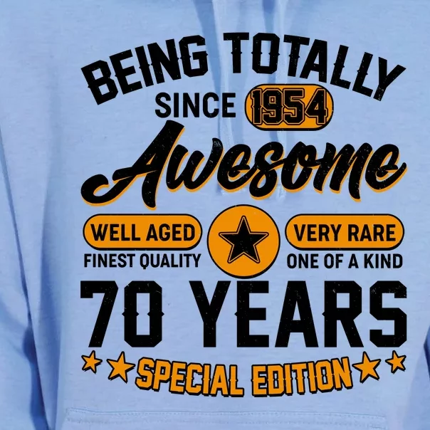 Being Totally Awesome Special Edition Since 1954 70 Years Birthday Unisex Surf Hoodie