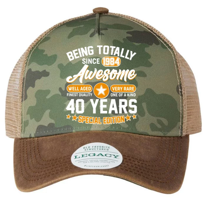 Being Totally Awesome Special Edition Since 1984 40 Years Birthday Legacy Tie Dye Trucker Hat