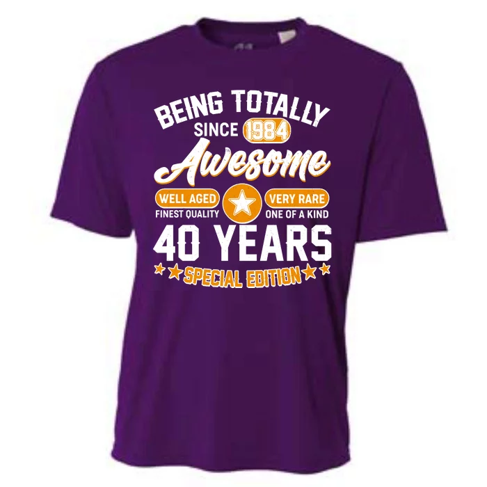 Being Totally Awesome Special Edition Since 1984 40 Years Birthday Cooling Performance Crew T-Shirt