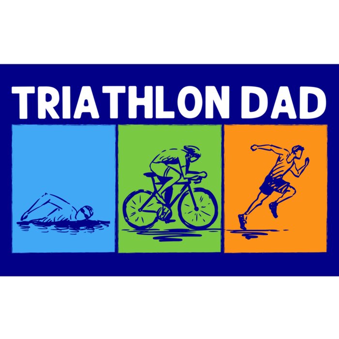 Best Triathlon Art For Dad Father Sport Triathlete Triathlon Meaningful Gift Bumper Sticker