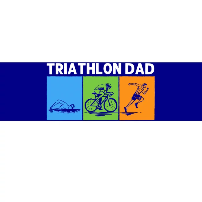 Best Triathlon Art For Dad Father Sport Triathlete Triathlon Meaningful Gift Bumper Sticker