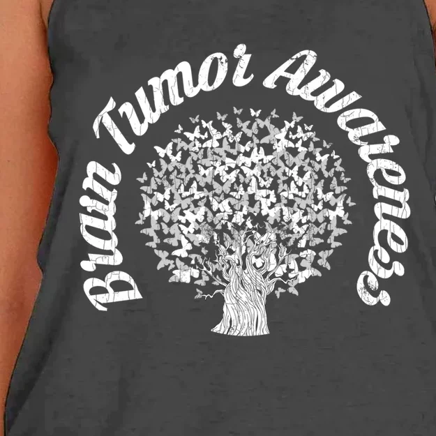 Brain Tumor Awareness Gift Happy Cancer Apparel Great Gift Women's Knotted Racerback Tank