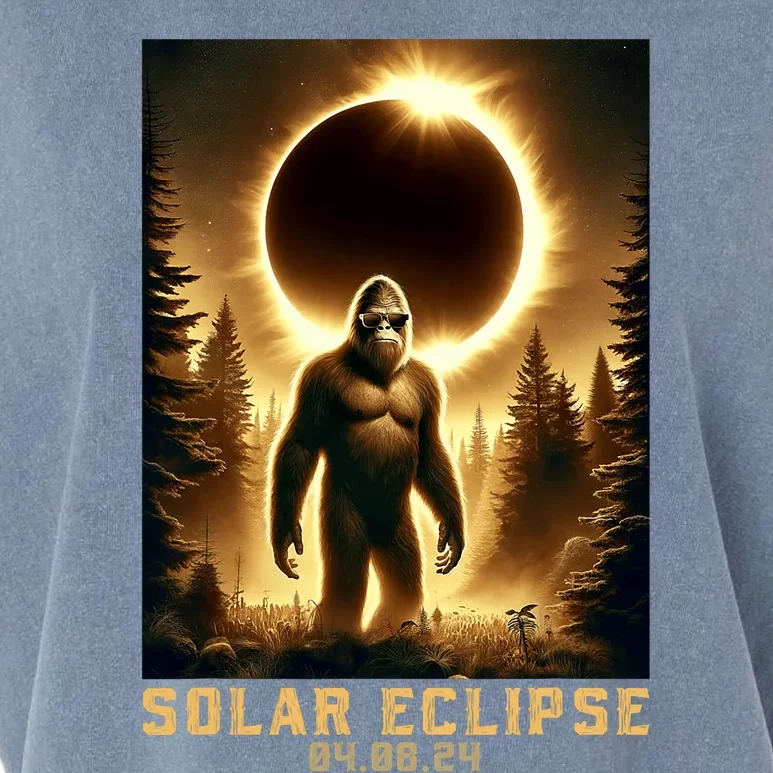 Bigfoot Totality April 8 2024 Total Solar Eclipse Garment-Dyed Women's Muscle Tee