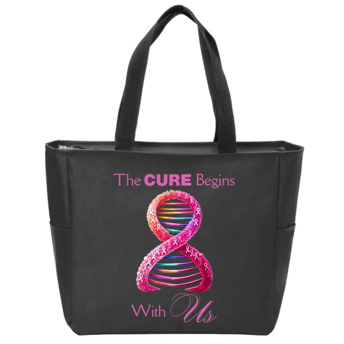 Banding Together Against Breast Cancer Zip Tote Bag