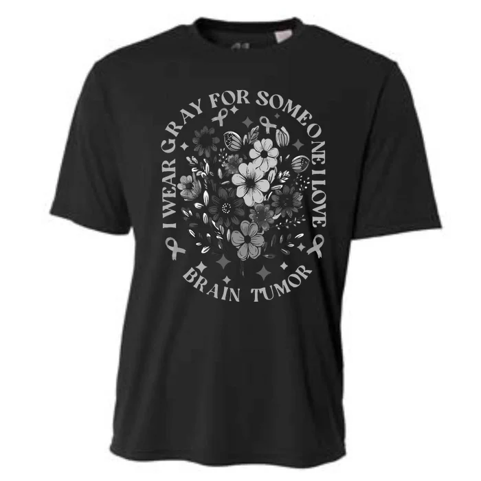 Brain Tumor Awareness Wildflower I Wear Gray For Brain Tumor Cooling Performance Crew T-Shirt