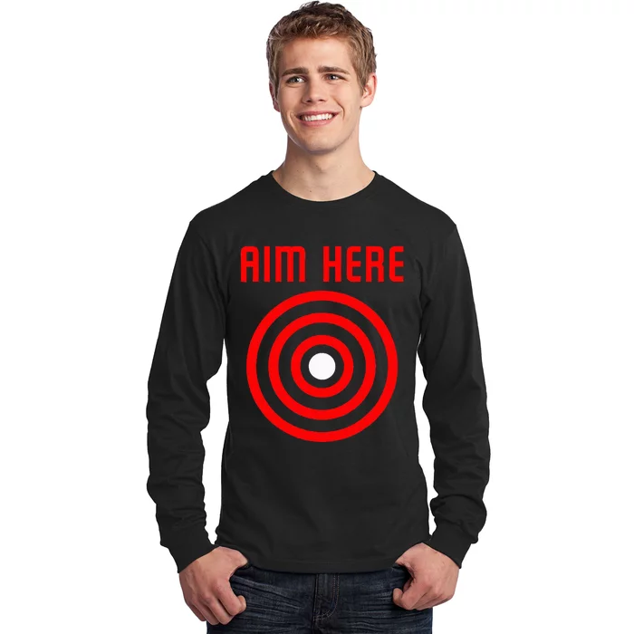 Bullseye Target Aim Here Long Sleeve Shirt