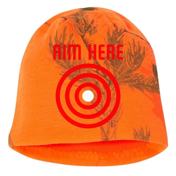 Bullseye Target Aim Here Kati - Camo Knit Beanie