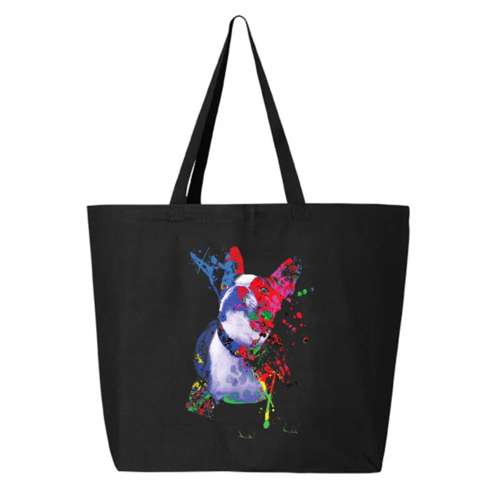 Boston Terrier Art Funny Dog Breed Apparel Item 25L Jumbo Tote