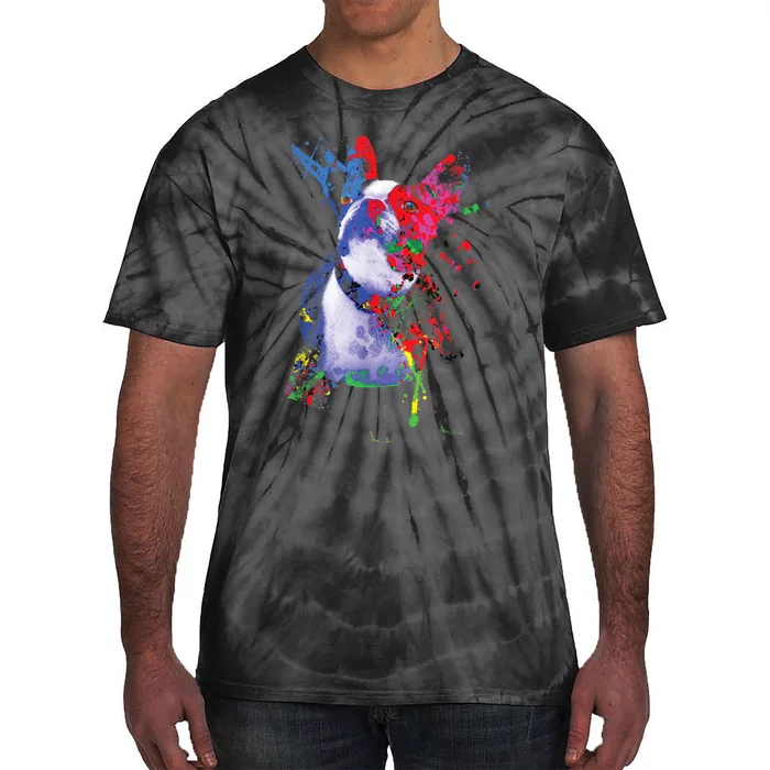 Boston Terrier Art Funny Dog Breed Apparel Item Tie-Dye T-Shirt