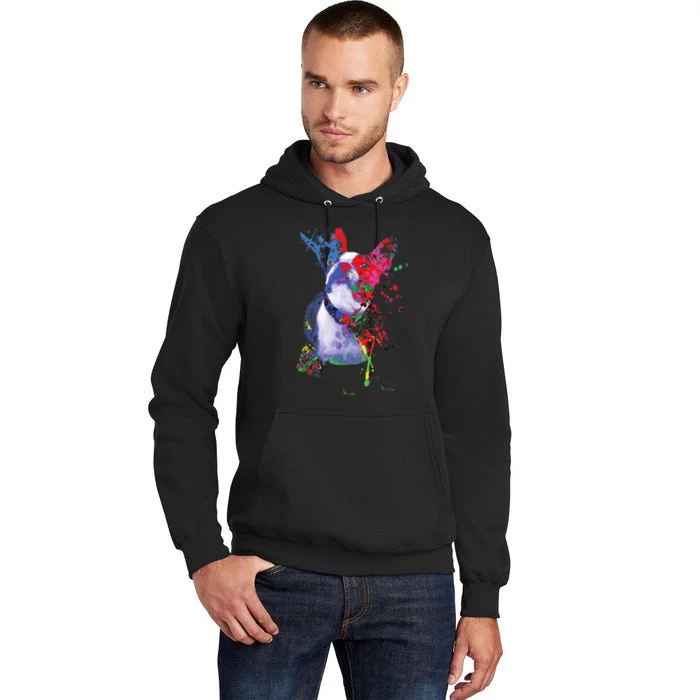 Boston Terrier Art Funny Dog Breed Apparel Item Tall Hoodie