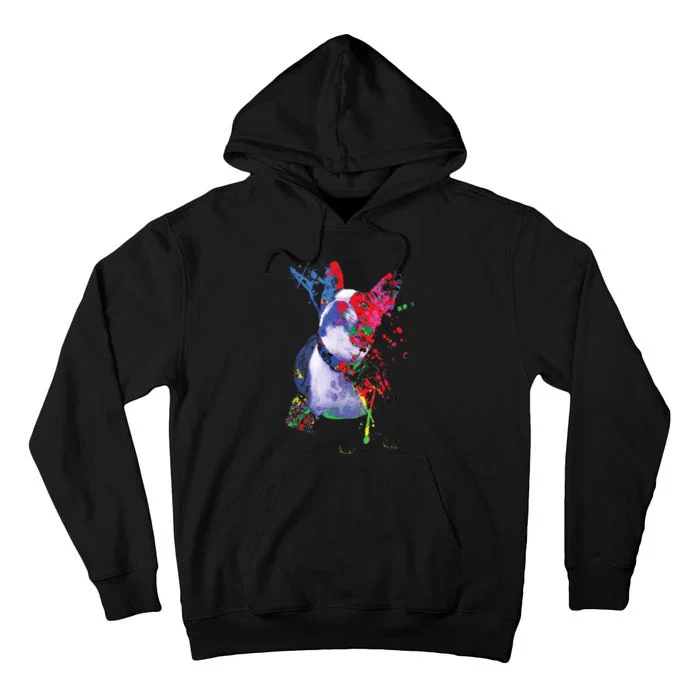 Boston Terrier Art Funny Dog Breed Apparel Item Tall Hoodie