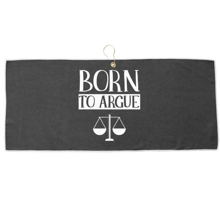 Born To Argue Advocate Law Firm Lawyer Attorney Lawyers Large Microfiber Waffle Golf Towel