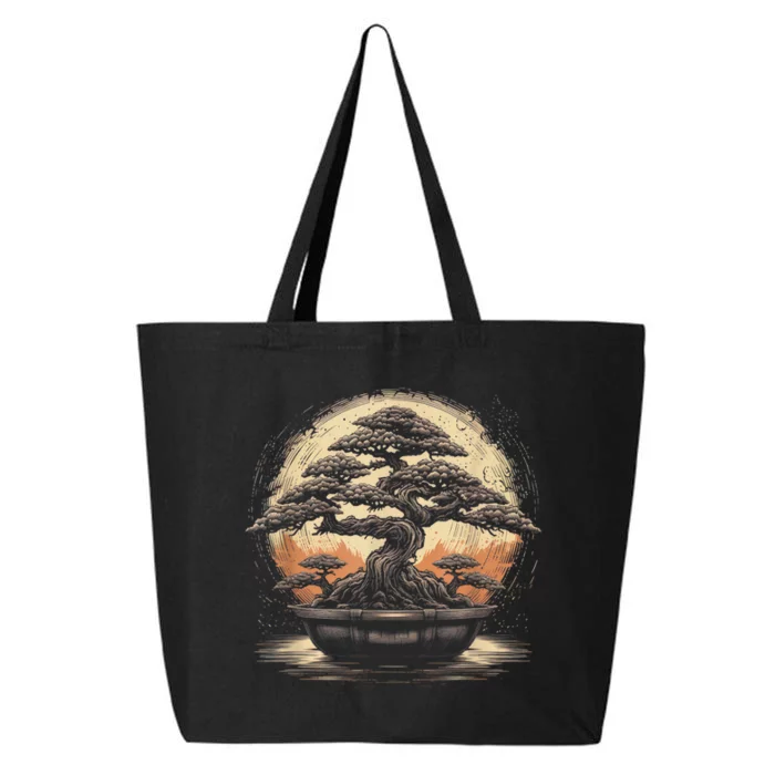 Bonsai Tree And The Rising Sun In Japan Design 25L Jumbo Tote