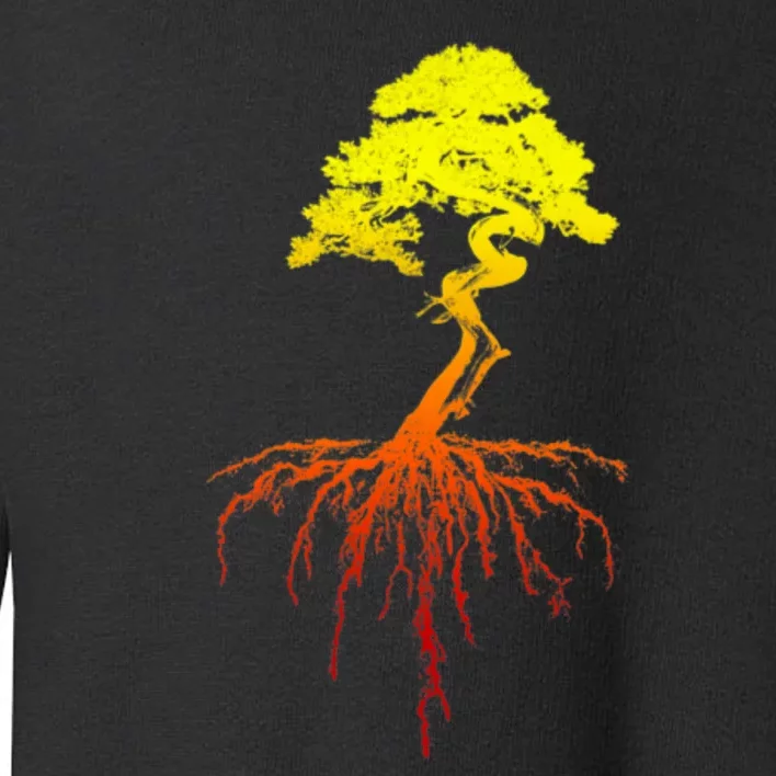 Bonsai Tree Art Sunset Toddler Sweatshirt