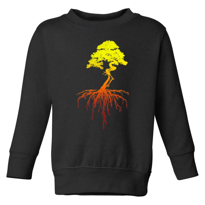 Bonsai Tree Art Sunset Toddler Sweatshirt