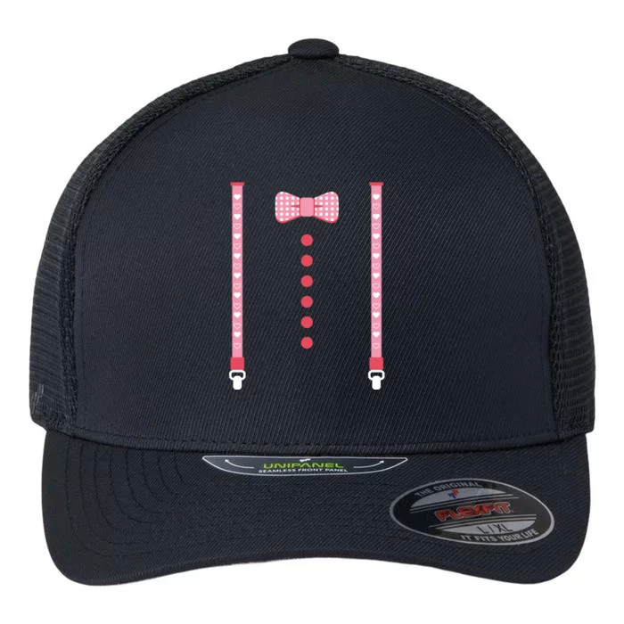 Bow Tie And Suspenders Flexfit Unipanel Trucker Cap