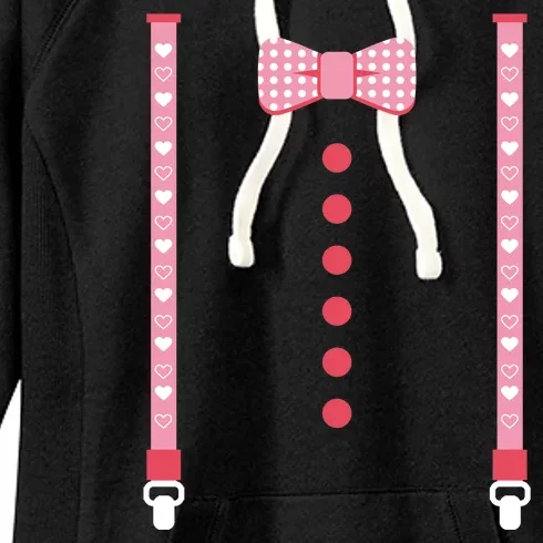 Bow Tie And Suspenders Women's Fleece Hoodie