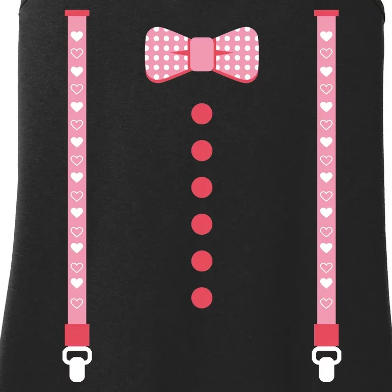 Bow Tie And Suspenders Ladies Essential Tank