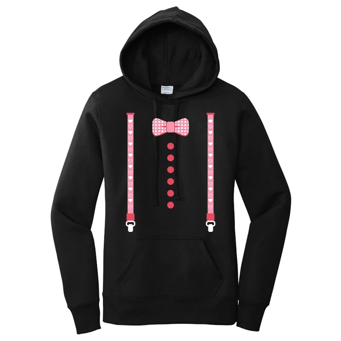 Bow Tie And Suspenders Women's Pullover Hoodie