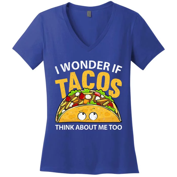 Best Taco Art For Wo Cinco De Mayo Mexican Taco Lover Women's V-Neck T-Shirt