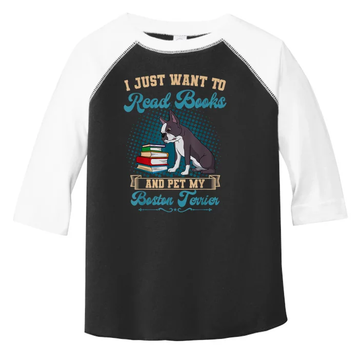 Boston Terrier American Gentleman Bibliophile Book Lover Toddler Fine Jersey T-Shirt