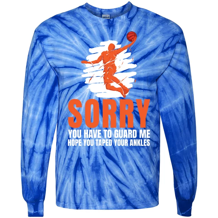 Basketball Taped Ankles Gift Hoop Basketballer Match Player Gift Tie-Dye Long Sleeve Shirt