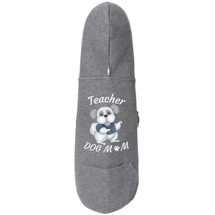 Best Teacher And Dog Mom Mother's Day Fun Cool Gift Doggie 3-End Fleece Hoodie