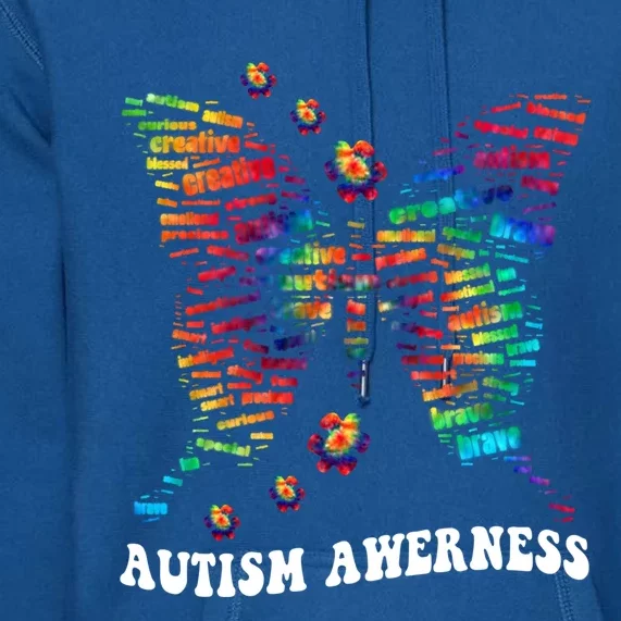 Butterfly Tree Autism Love Accept Support Autism Month Funny Gift Premium Hoodie