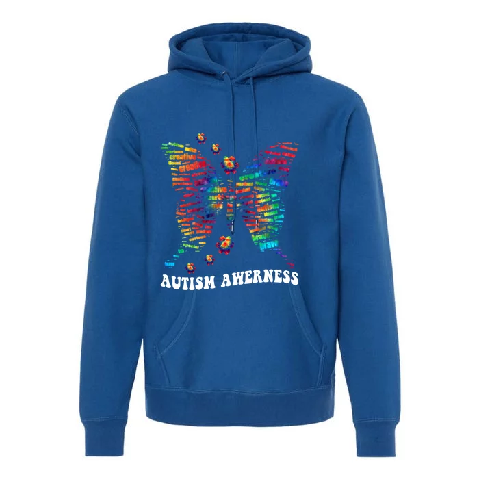 Butterfly Tree Autism Love Accept Support Autism Month Funny Gift Premium Hoodie