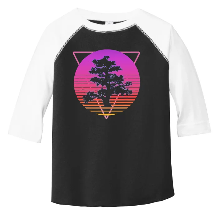 Bonsai Tree Art Japanese Retro Vaporwave Vintage 80s 90s Toddler Fine Jersey T-Shirt