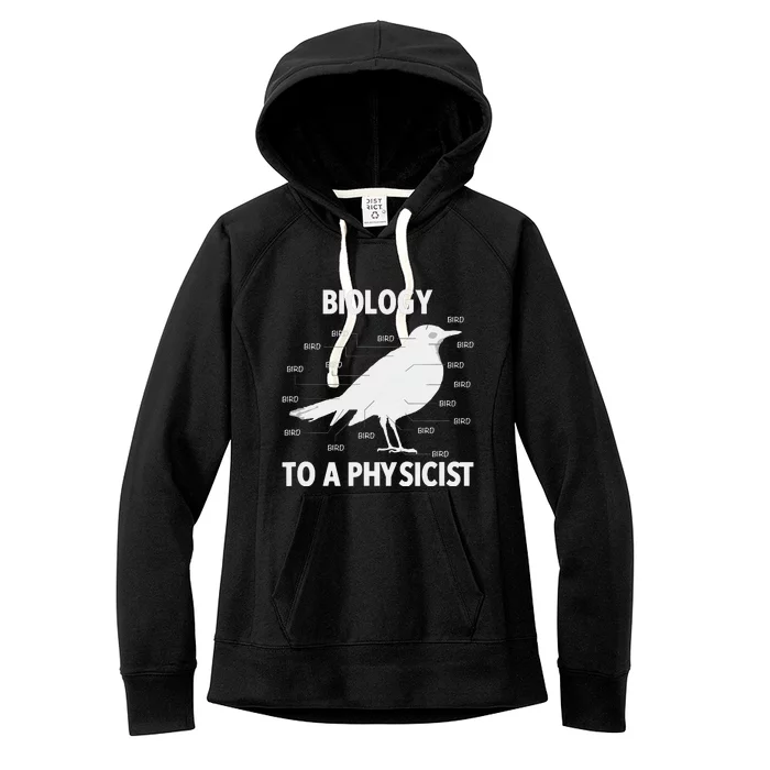 Biology To A Physicist Funny Physics Women's Fleece Hoodie