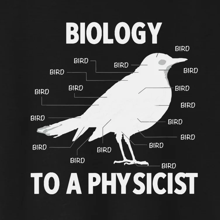 Biology To A Physicist Funny Physics Women's Crop Top Tee