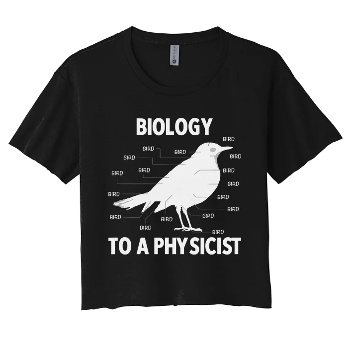 Biology To A Physicist Funny Physics Women's Crop Top Tee