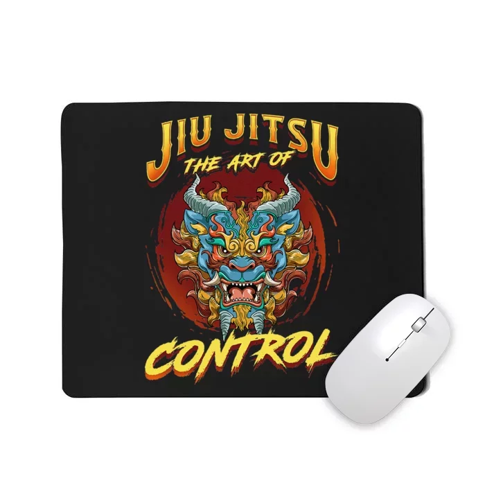 Bjj The Art Of Control Grappling Jiu Jitsu Foo Dog Mousepad