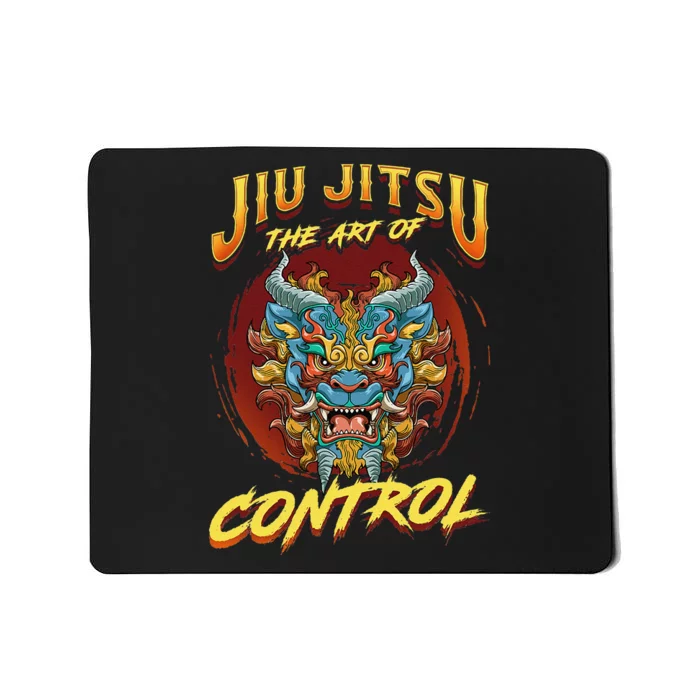 Bjj The Art Of Control Grappling Jiu Jitsu Foo Dog Mousepad