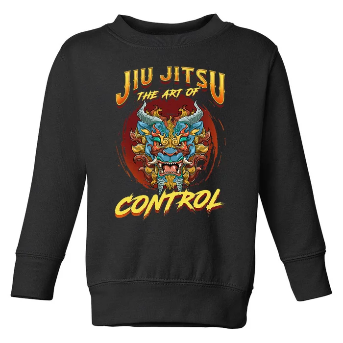 Bjj The Art Of Control Grappling Jiu Jitsu Foo Dog Toddler Sweatshirt