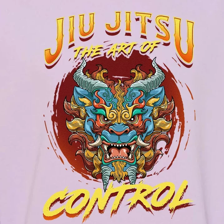 Bjj The Art Of Control Grappling Jiu Jitsu Foo Dog Garment-Dyed Sweatshirt