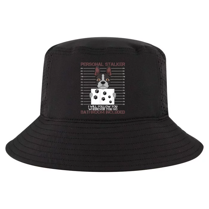 Boston Terrier American Gentleman Personal Stalker Dog Lover Cool Comfort Performance Bucket Hat