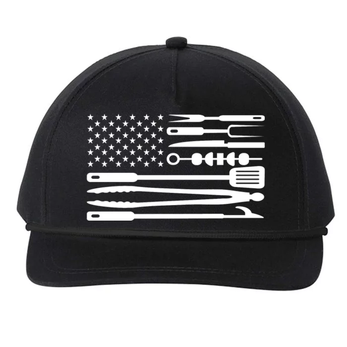 BBQ Tools American Flag Snapback Five-Panel Rope Hat