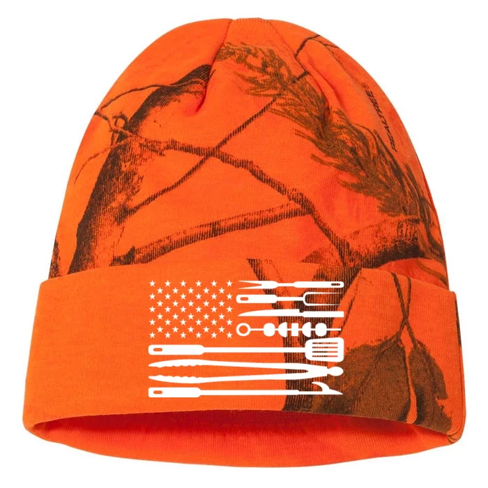 BBQ Tools American Flag Kati - 12in Camo Beanie