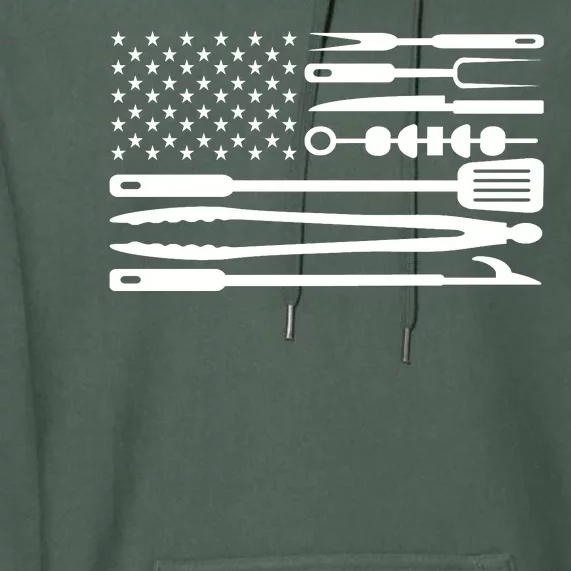 BBQ Tools American Flag Premium Hoodie