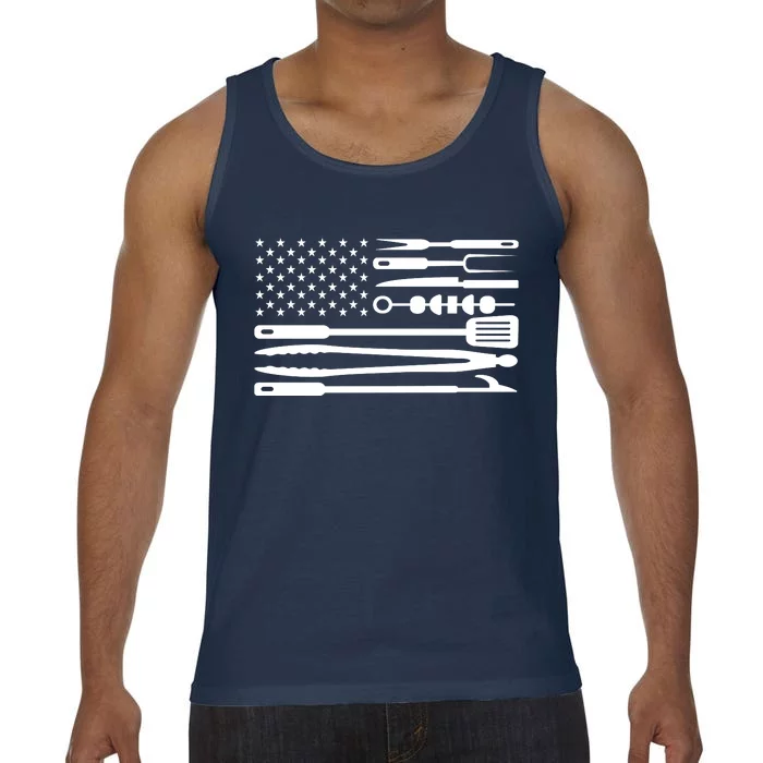 BBQ Tools American Flag Comfort Colors® Tank Top