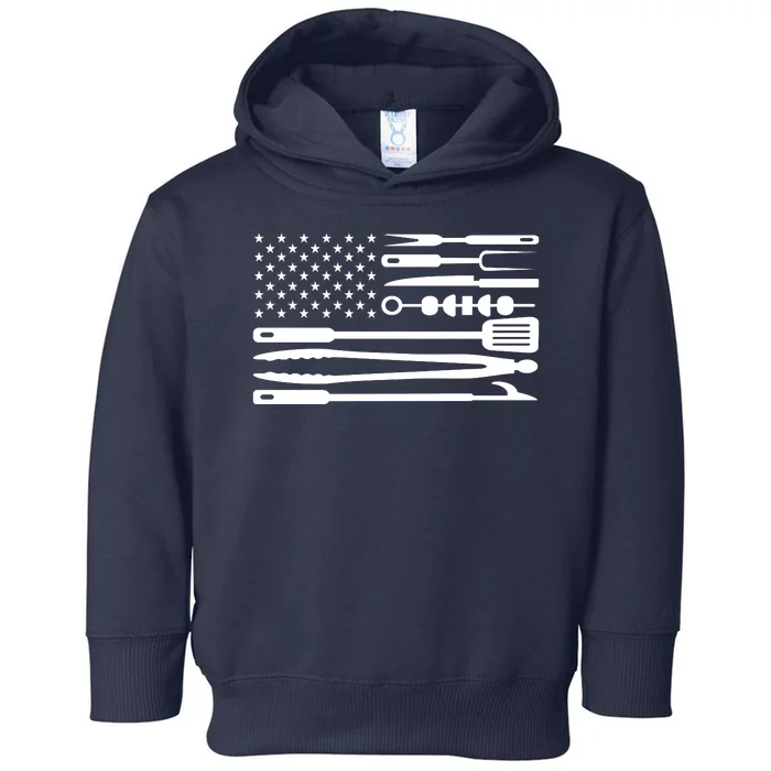 BBQ Tools American Flag Toddler Hoodie