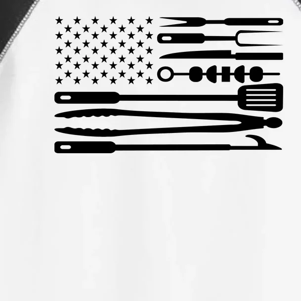 BBQ Tools American Flag Toddler Fine Jersey T-Shirt