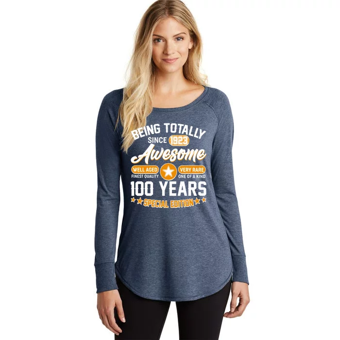 Being Totally Awesome Special Edition Since 1923 100 Years Birthday Women's Perfect Tri Tunic Long Sleeve Shirt