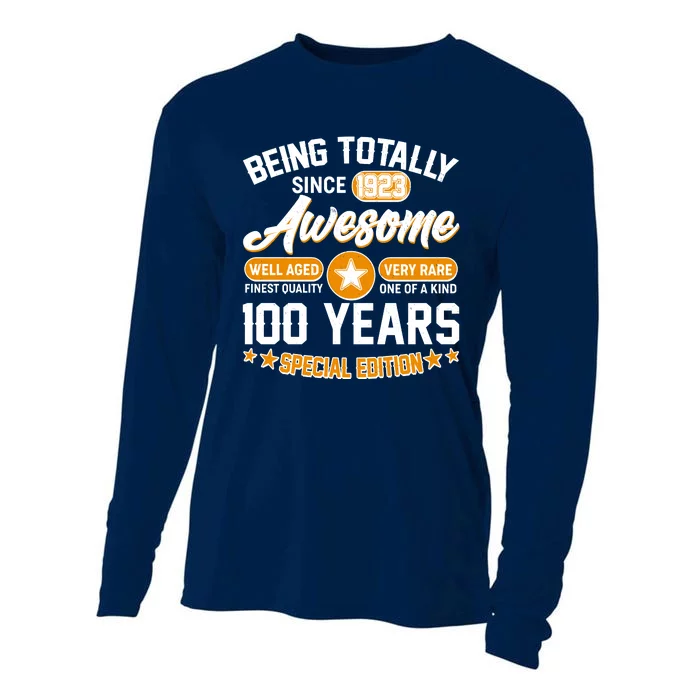 Being Totally Awesome Special Edition Since 1923 100 Years Birthday Cooling Performance Long Sleeve Crew