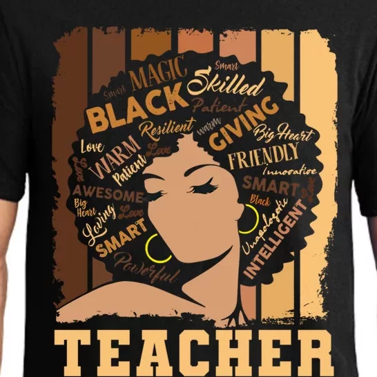 Black Teacher Afro Smart African American Love Melanin Gift Pajama Set