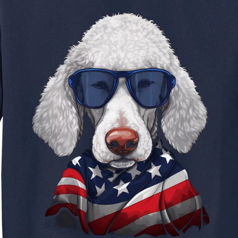 Bedlington Terrier American Flag USA Tee 4th July Gifts Tees Tall Sweatshirt