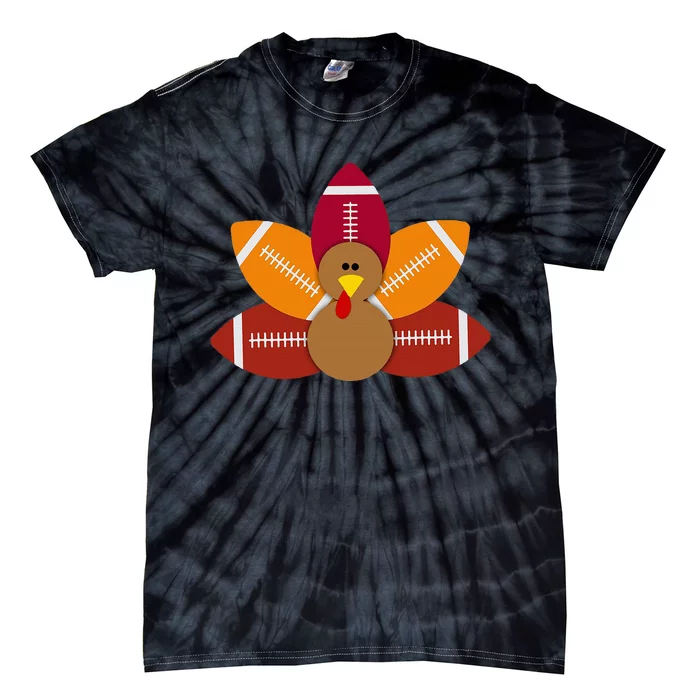 Baby Turkey And Football Balls Sport Lovers Tie-Dye T-Shirt