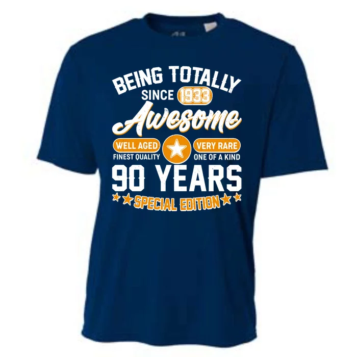 Being Totally Awesome Special Edition Since 1933 90 Years Birthday Cooling Performance Crew T-Shirt